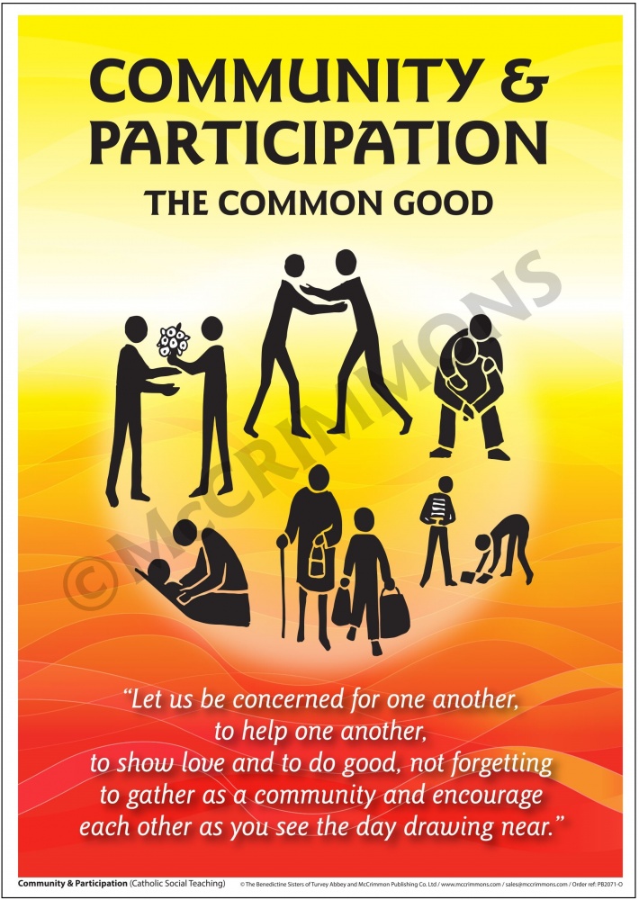Catholic Social Teaching Community And Participation Poster