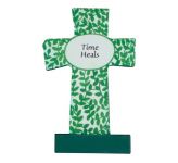 Wooden Message Cross: Time Heals 3 1/2'' (CBC12540)